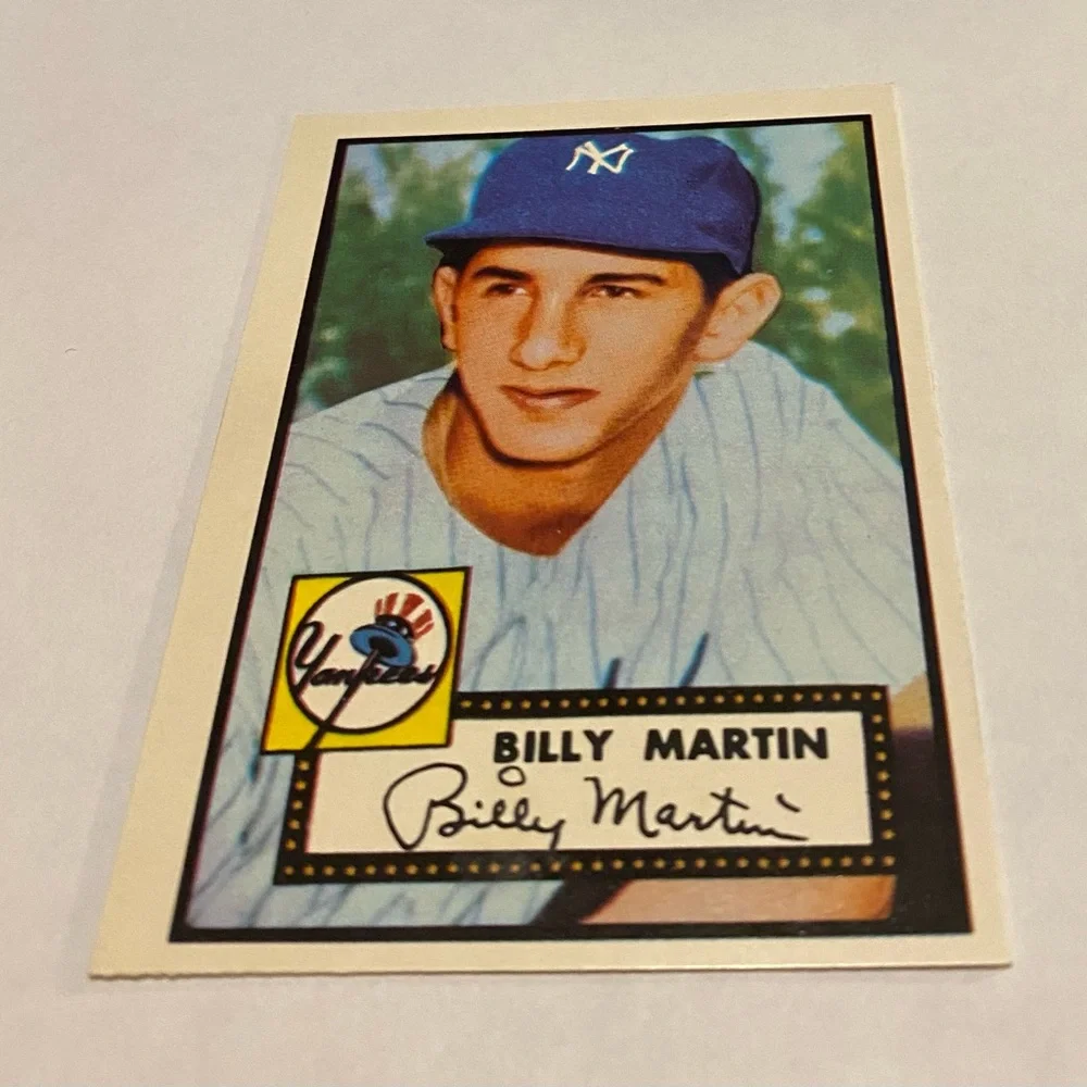 Billy Martin 1983 REPRINT 1952 Series Baseball Card # 175 Vintage Collectible